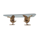 Coffee table swans hollywood regency swan brass design 1960