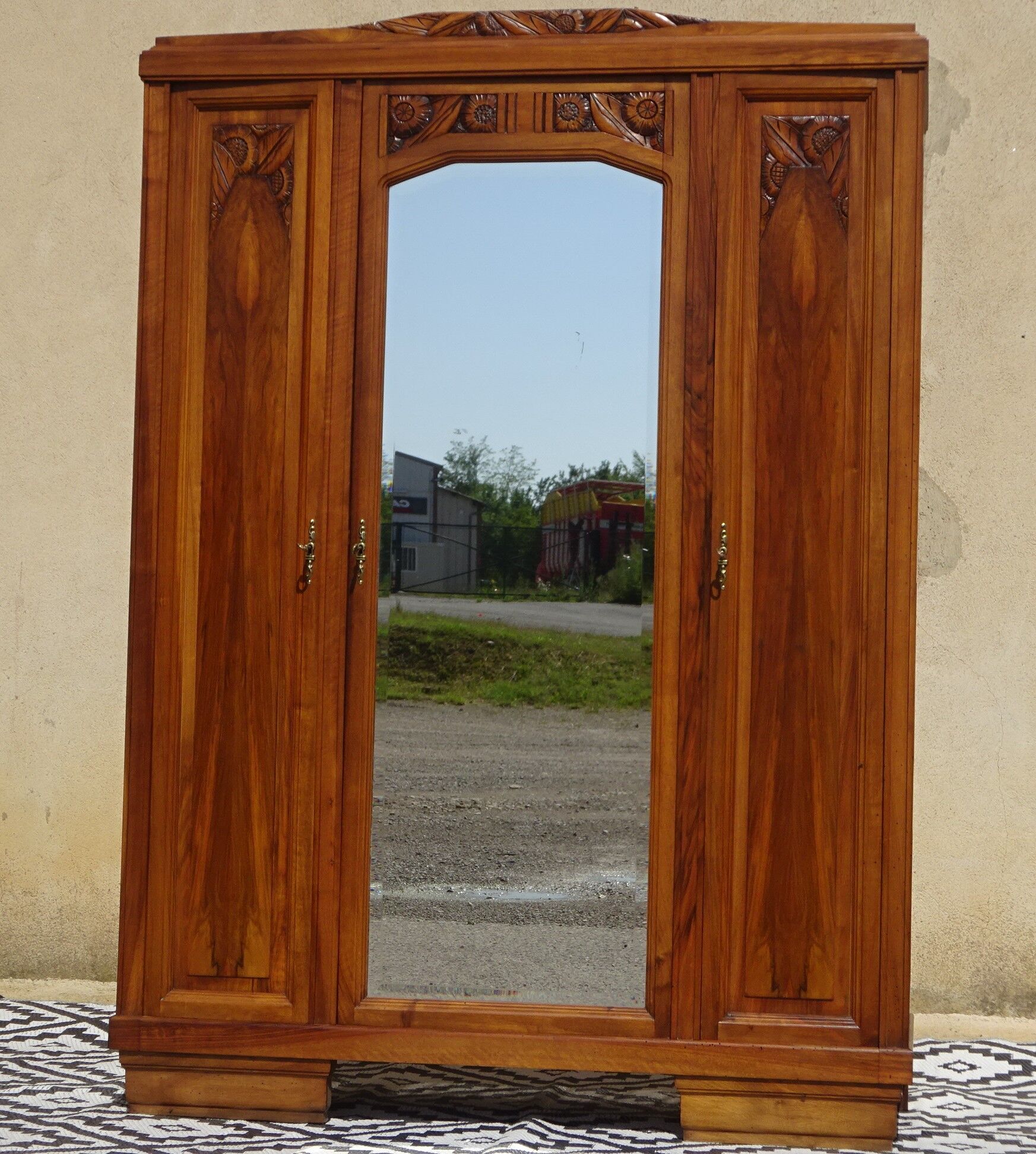 3-door walnut cabinet and walnut bramble