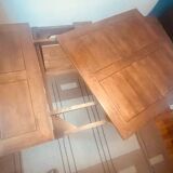 Solid wood table with extensions