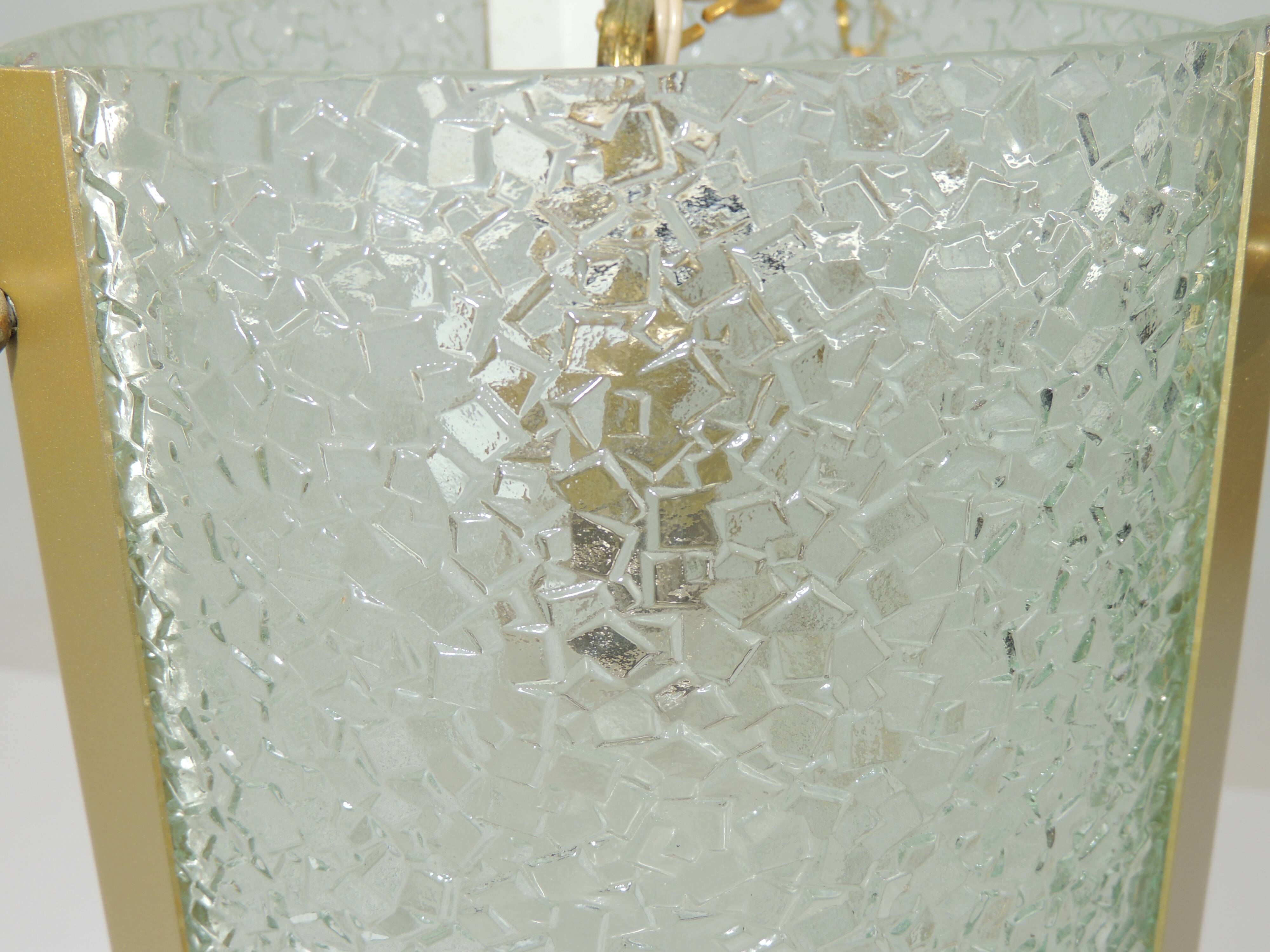 Suspension verre style lanterne vintage