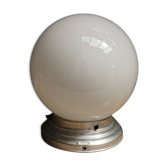 Plafonnier globe en opaline, années 60