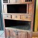 Chinese vessel cabinet 19th century in elm wood