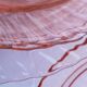 Set of 6 flat plates and 6 hollow plates in pink glass