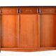 Wooden sideboard with fuchsia pink and black formica, 1950s, 130x50x100cm