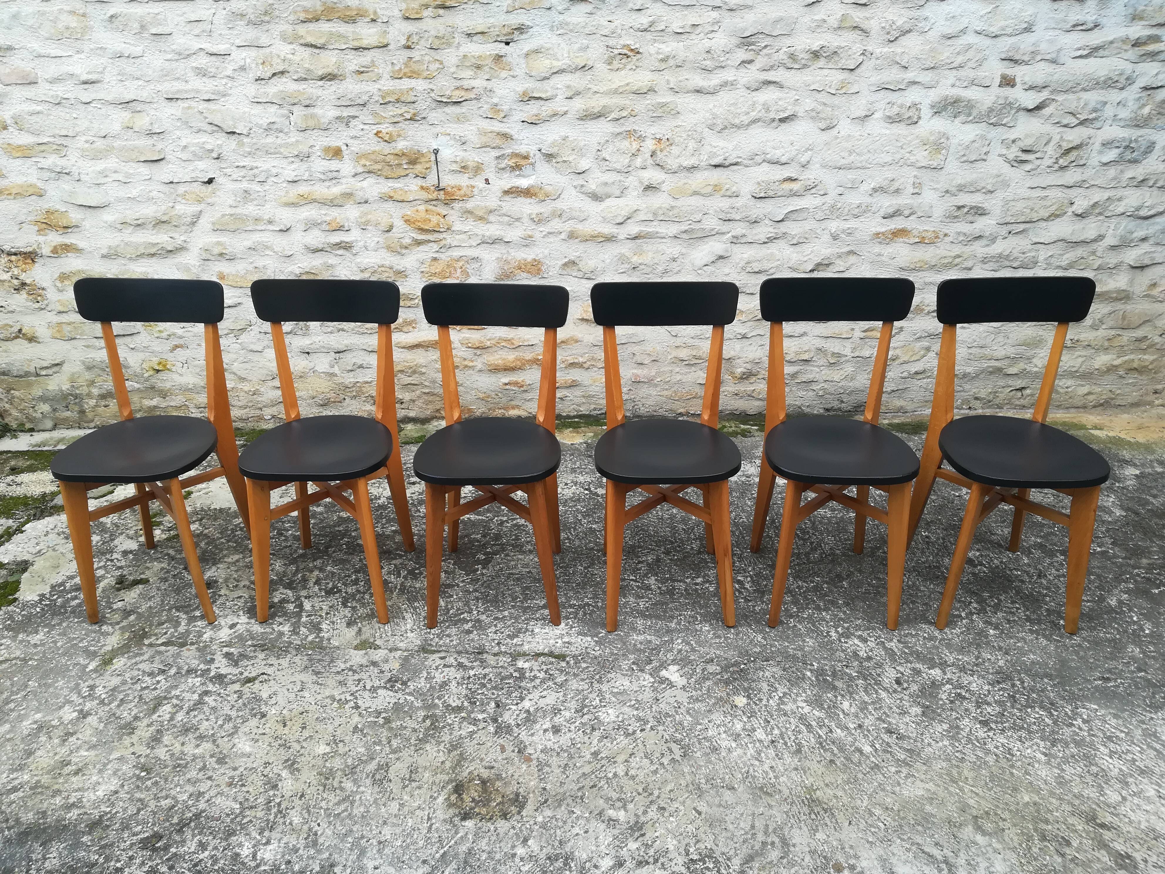 Set of 12 bistro chairs