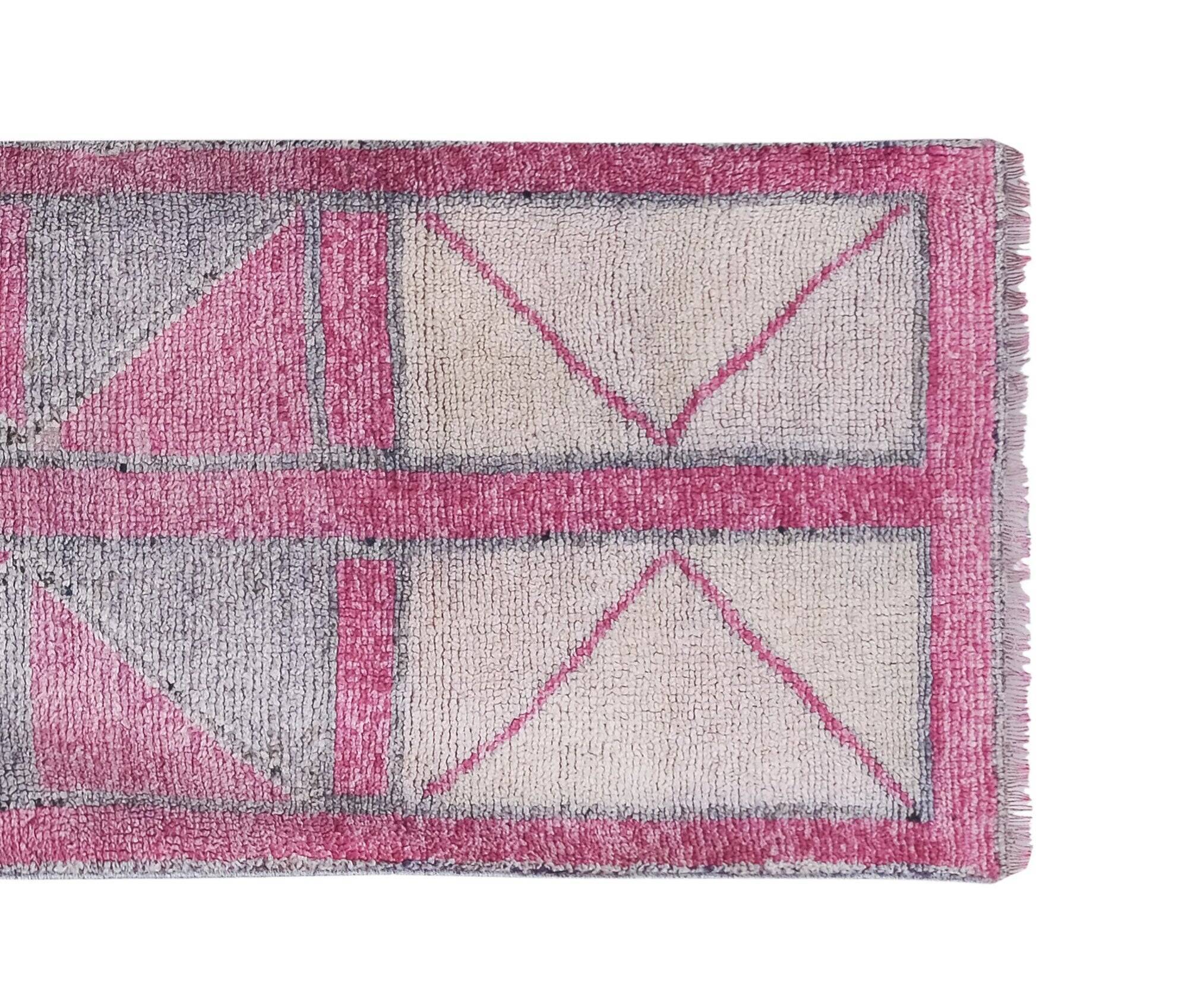 Vintage Turkish hallway rug 89x276 cm