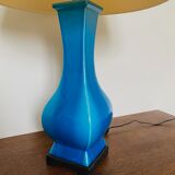 Blue turquoise ceramic table lamp