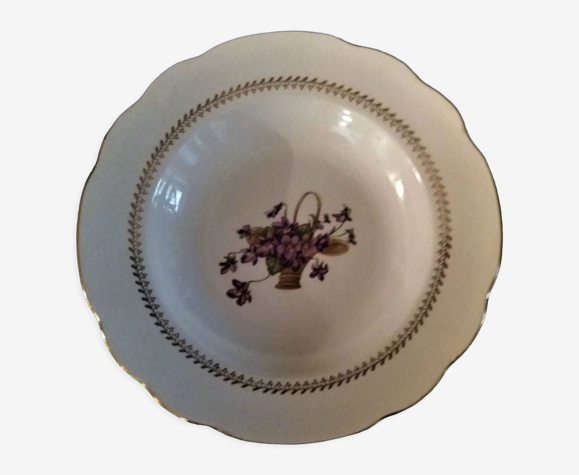 Assiette creuse en faïence Gien modèle Parme