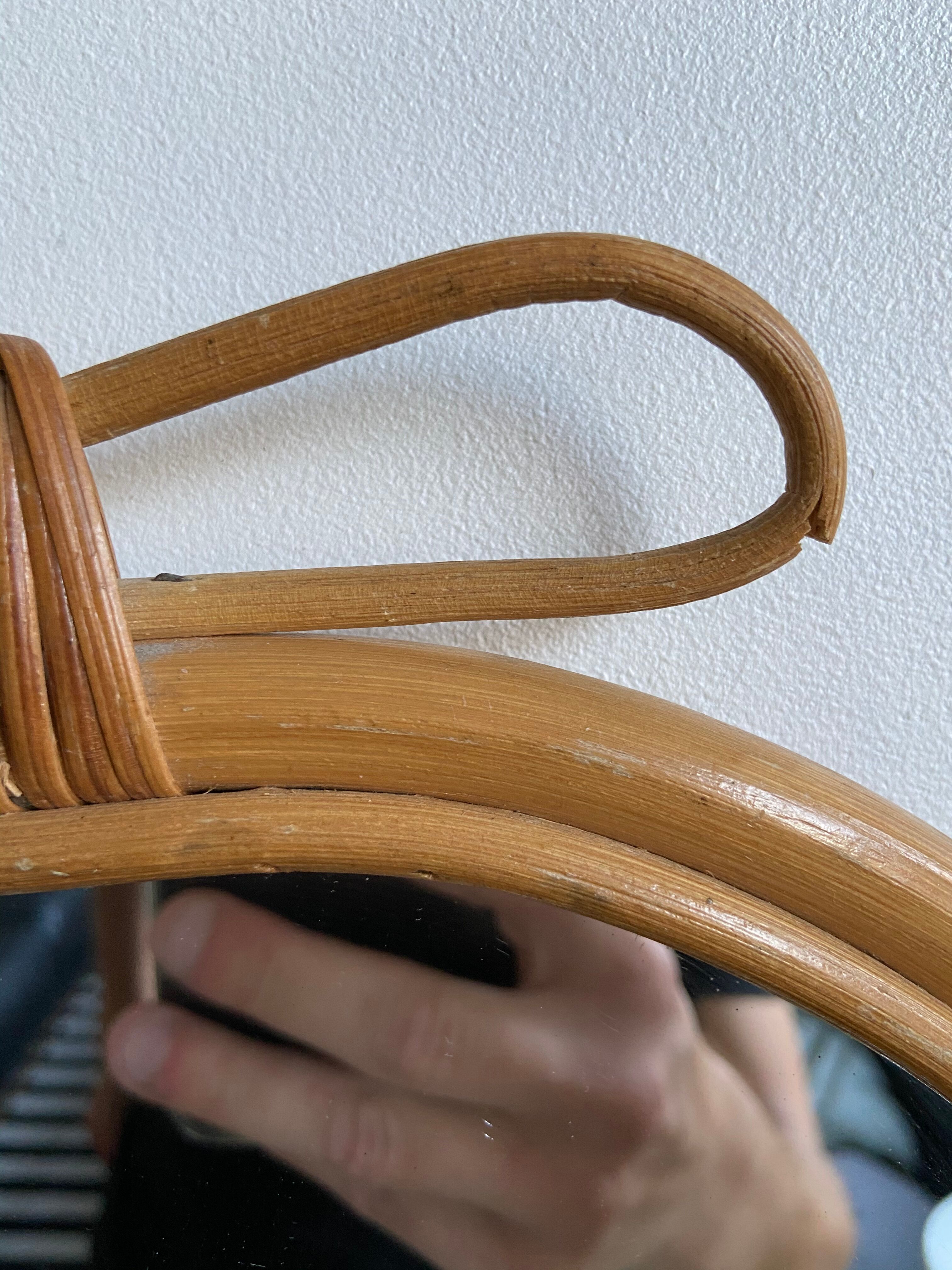 Mirror "apple" rattan