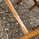 Set of 4 solid vintage brutalist chairs