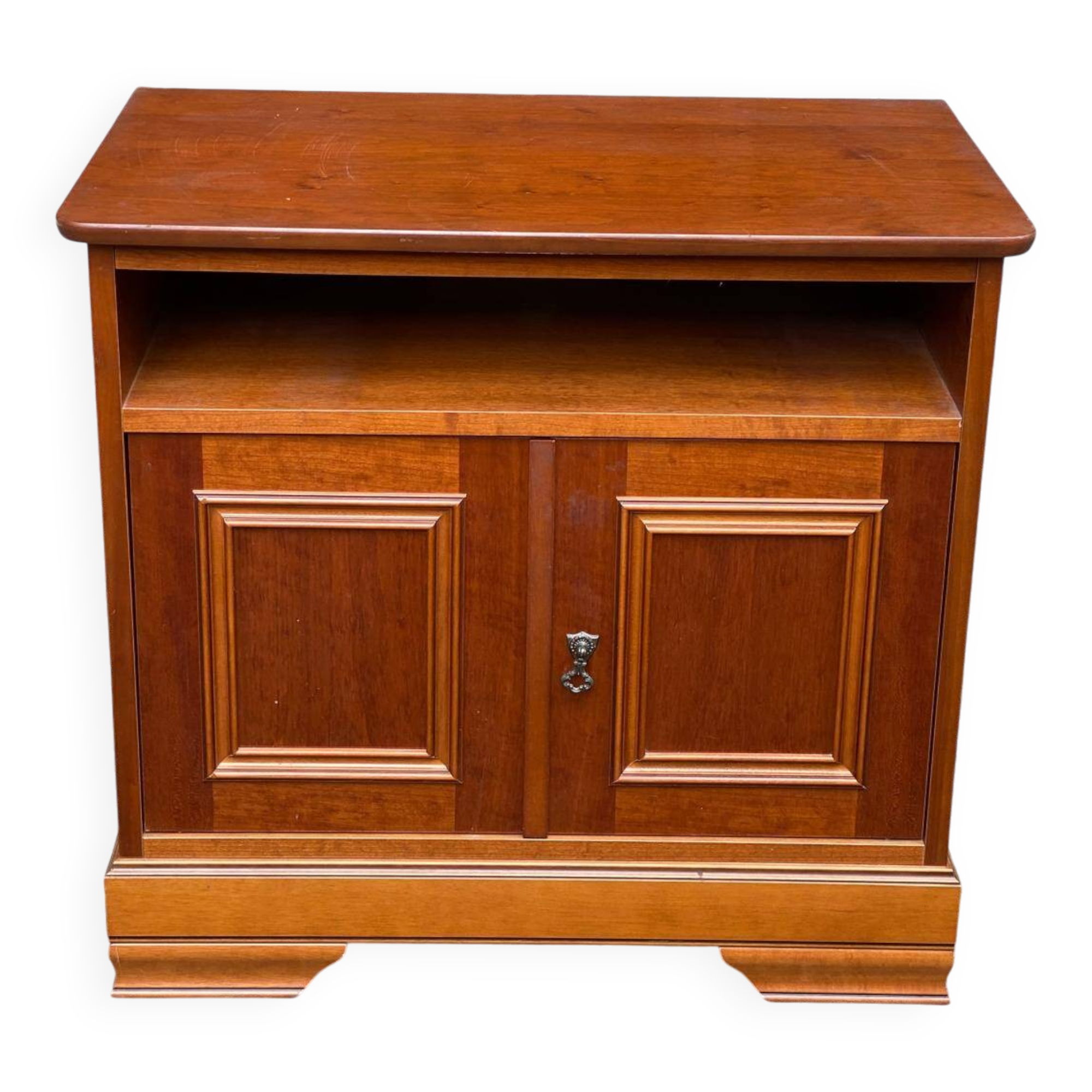Louis Philippe sideboard in satin cherry wood on casters