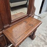 Cloakroom Napoleon III coat rack 19th in solid oak