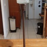 Vintage lamp brass and granite glass