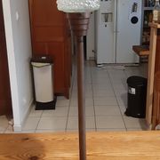 Lampe vintage laiton et verre granité