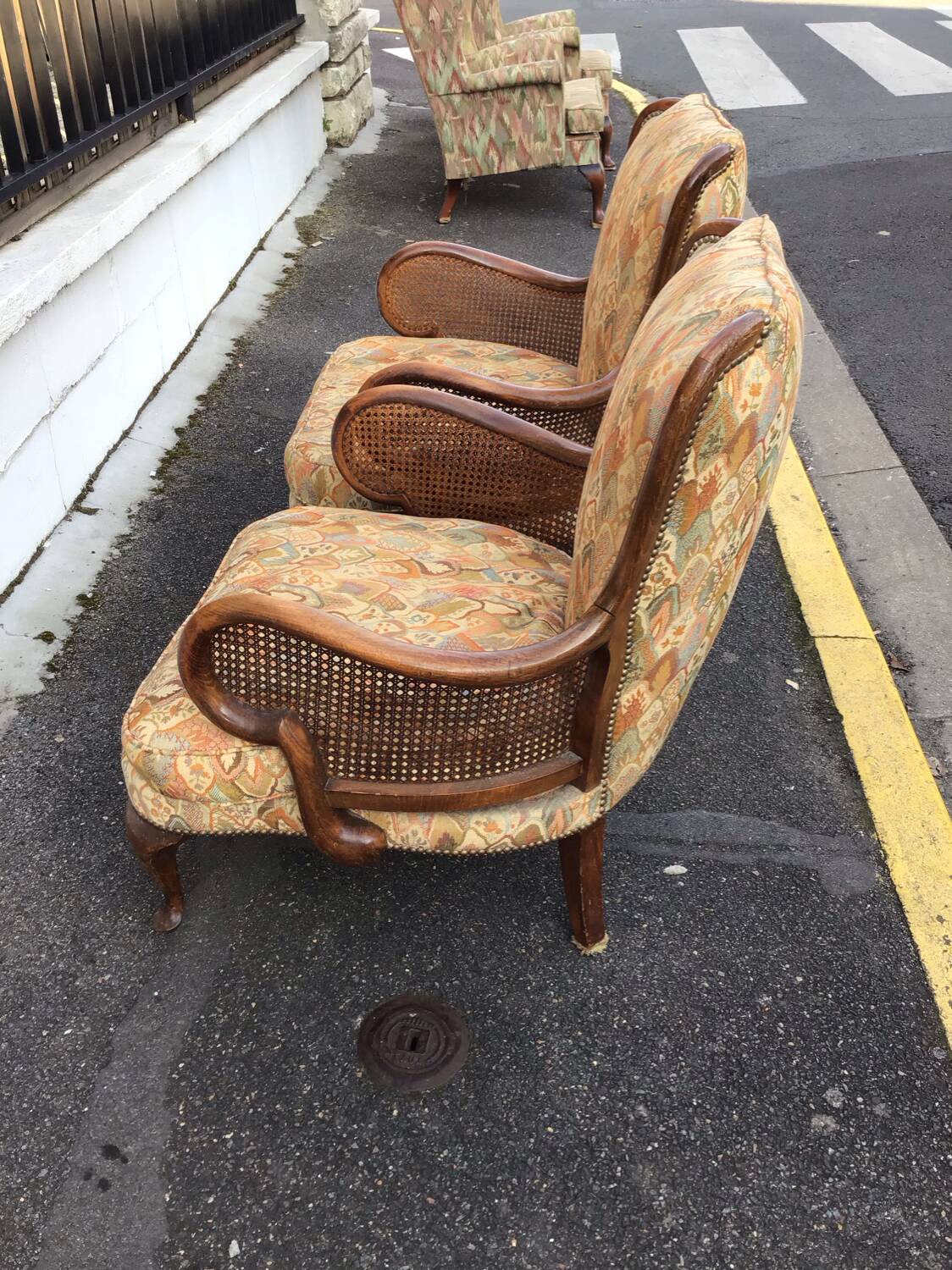 Pair of Chippendale armchairs
