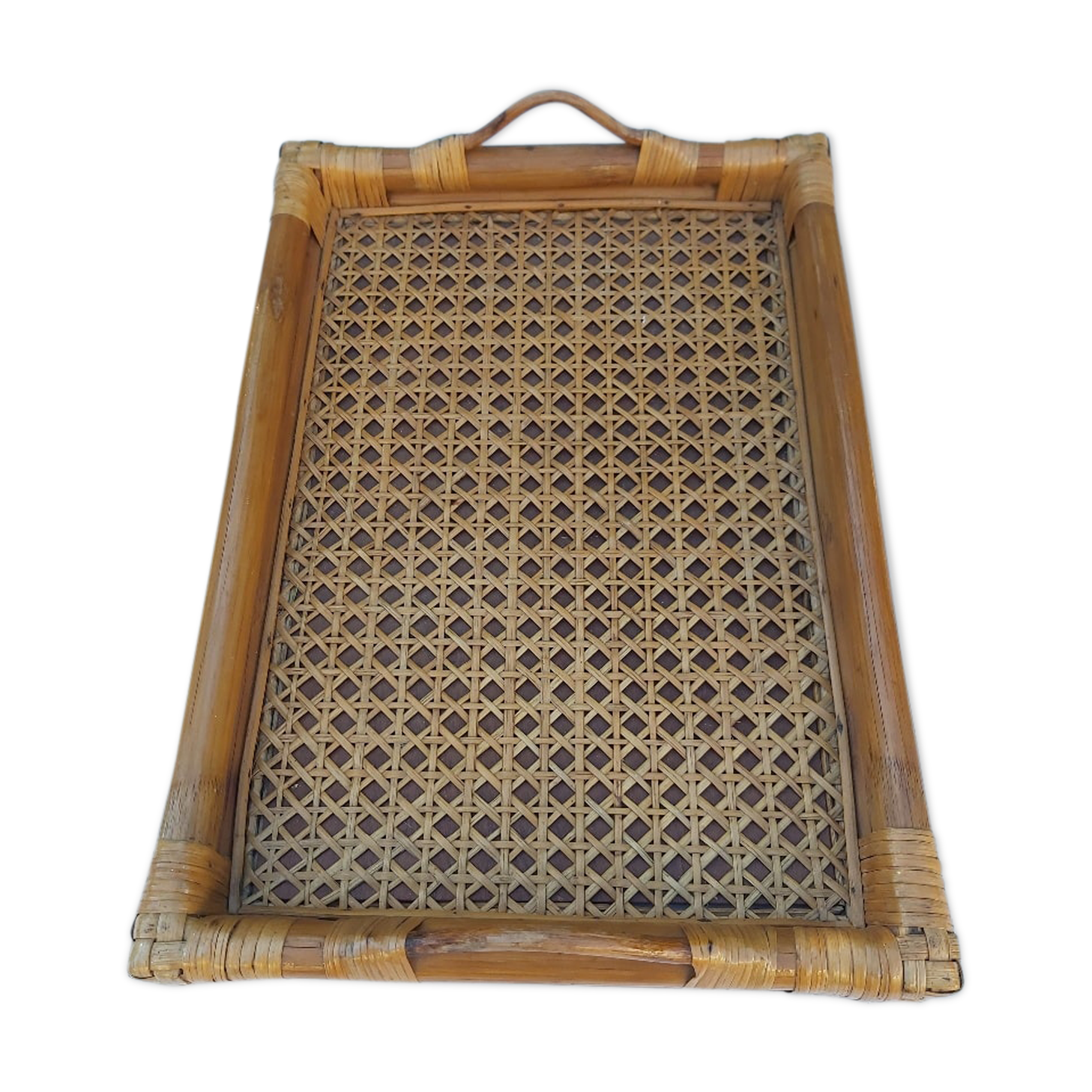 Vintage canning bamboo tray
