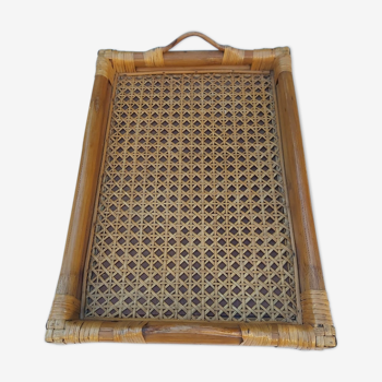 Vintage canning bamboo tray