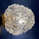 Vintage globe wall / ceiling light in molded glass
