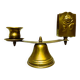 Church brass candle holder with matchbox