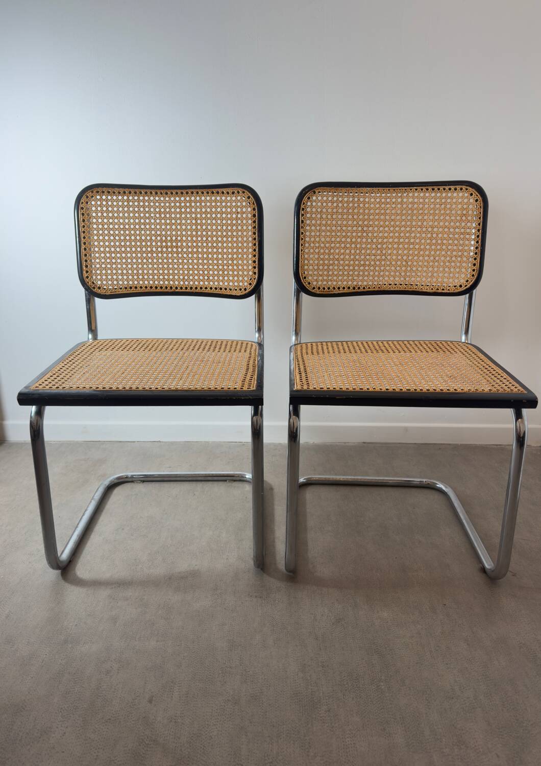 Paire de chaises Cesca B32 Marcel Breuer Made in Italy
