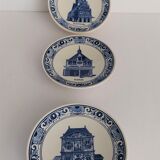 set of 3 decorative plates Delft