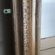 Golden Louis Philippe mirror H122xW84cm with gilded motifs.