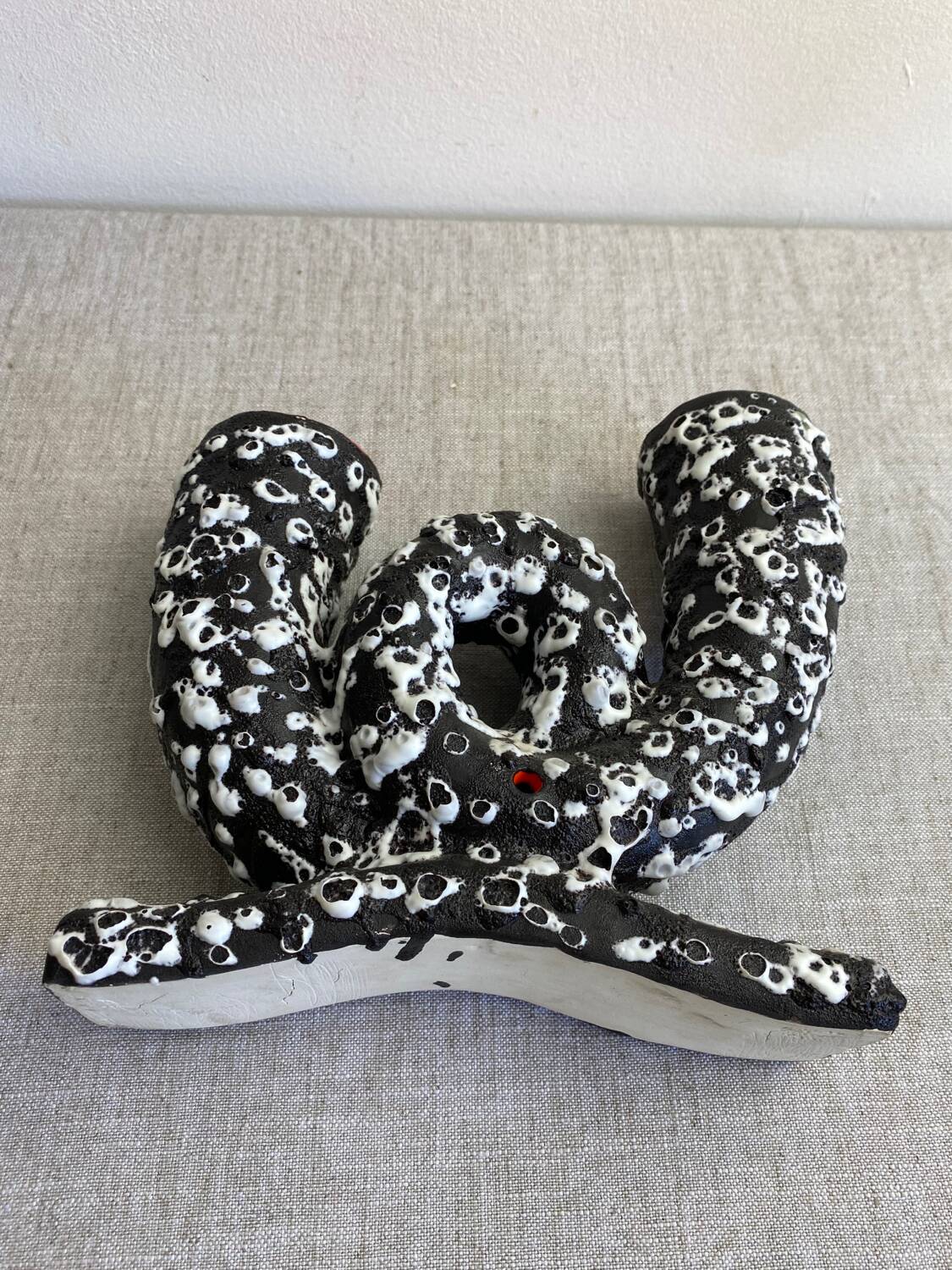 Vallauris fat lava ceramic candle holder
