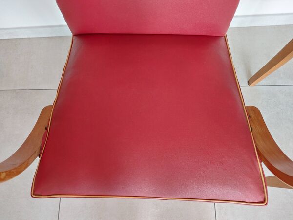 Paire de fauteuils bridge dits ''moustache
