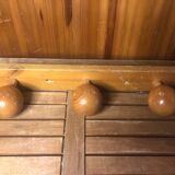 Ancienne patère porte manteau mural x3 bois vintage