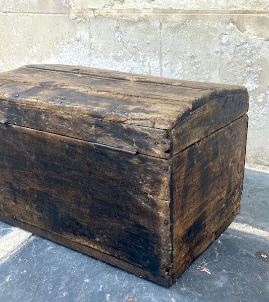 Old small wooden trunk