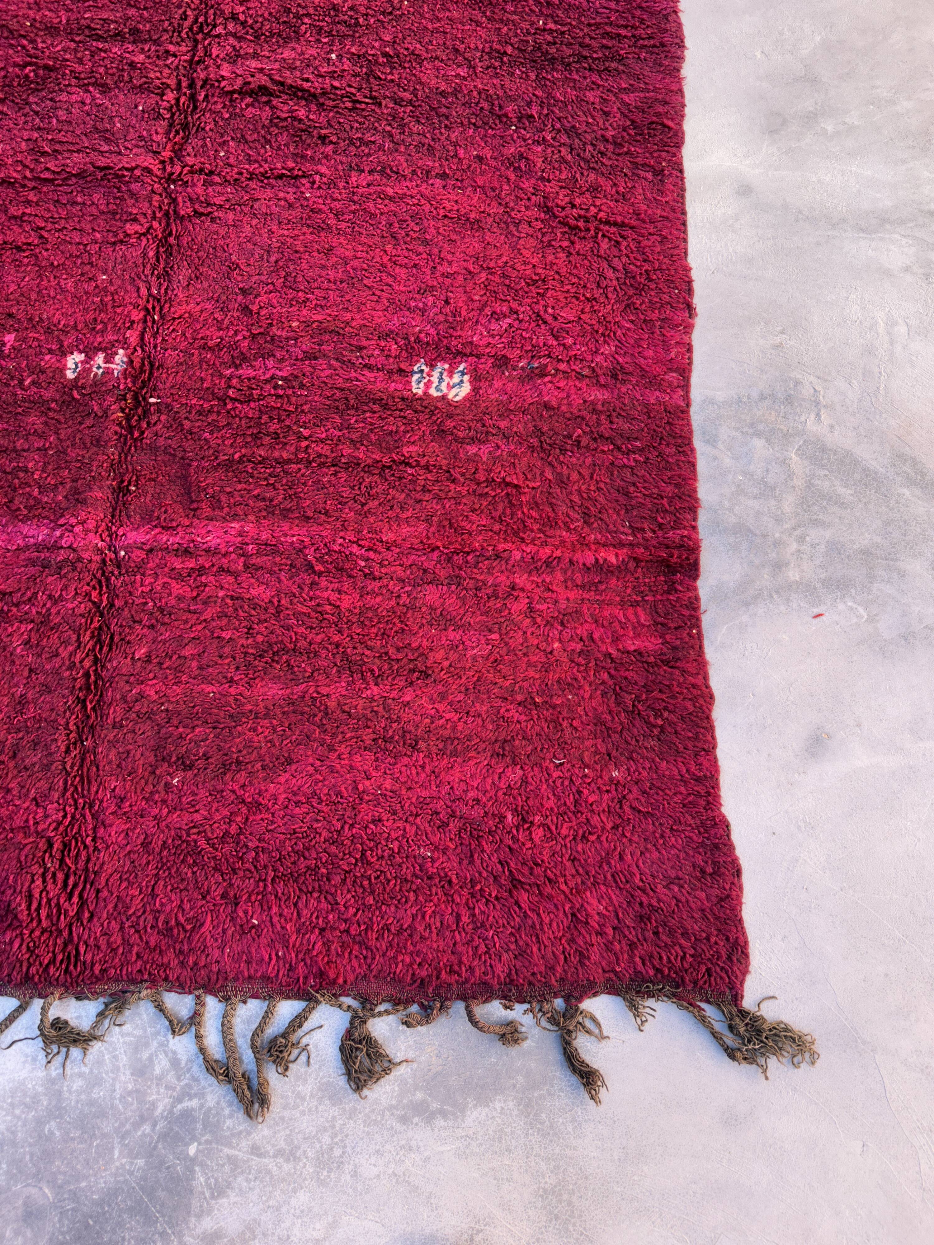 Moroccan rug Beni M'Guild purple - 258 x 174 cm