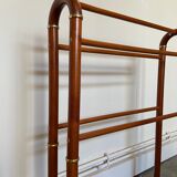 Dark wood towel rail