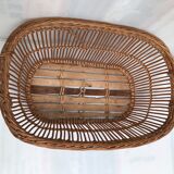 Old oval wicker basket