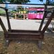 Table industrielle fer et verre 200 x 900 cm