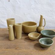 Mid-century Scandinavian set of 8 vases and bowls Rörstrand Ritzi Gunnar Nylund