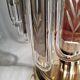 Pair of table lamps with rigid vertical crystals 1980