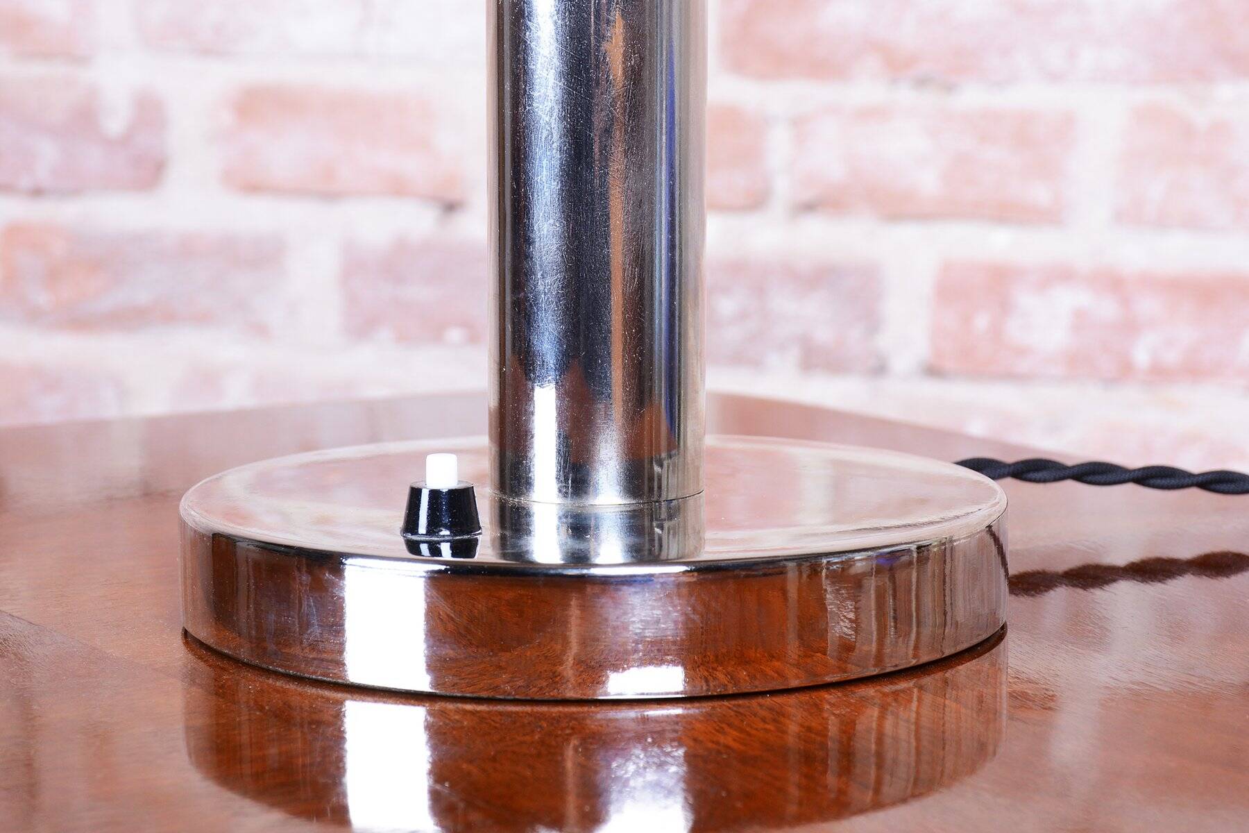 Bauhaus Table Lamp in Chrome and Steel from Miroslav Prokop, Czech, 1930s