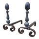 Vintage geometric andirons
