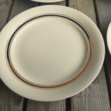 6 vintage cream plates with golden fillet by Villeroy Boch