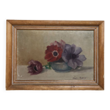 Petit tableau nature morte fleurs