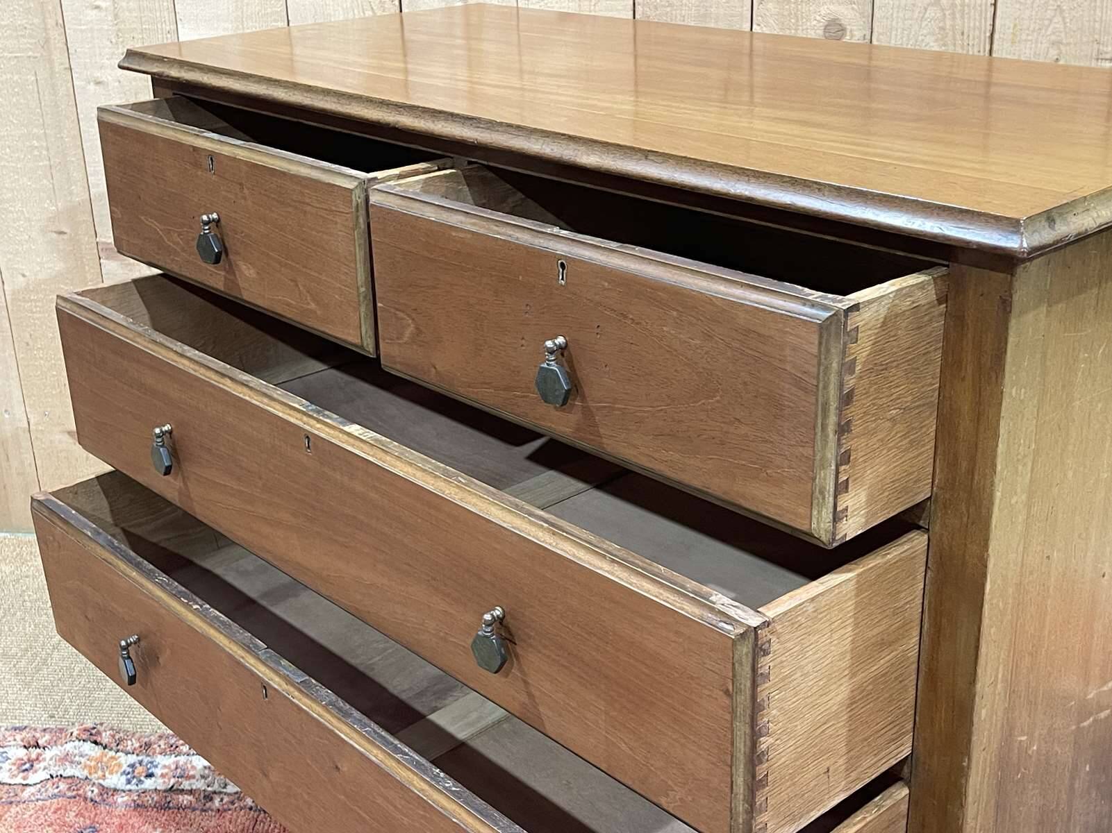 1930s English mahogany chest of drawers