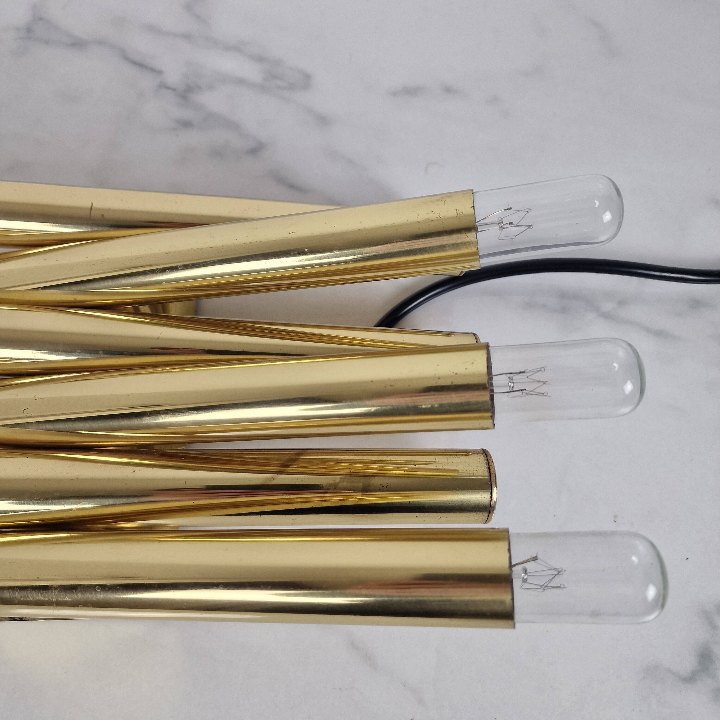 Italian Wall Lamp with Six Lights, in the Style of Gaetano Sciolari, circa