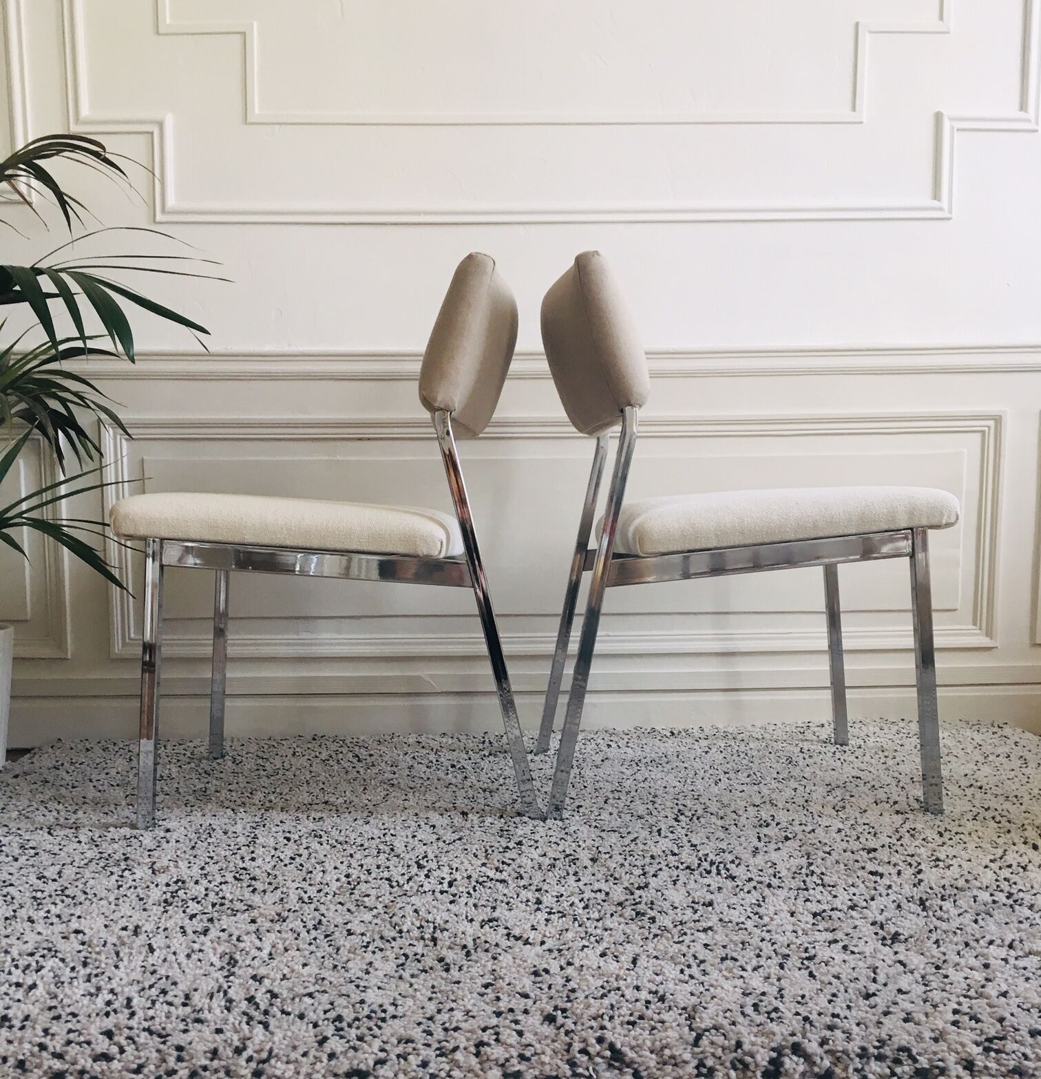 Pair of seats wide vintage