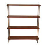 Shelf in brass and teak