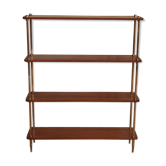 Shelf in brass and teak