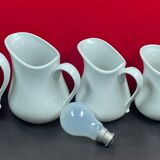 Series of 5 white milk jars cosy & trendy, guest room