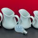 Series of 5 white milk jars cosy & trendy, guest room