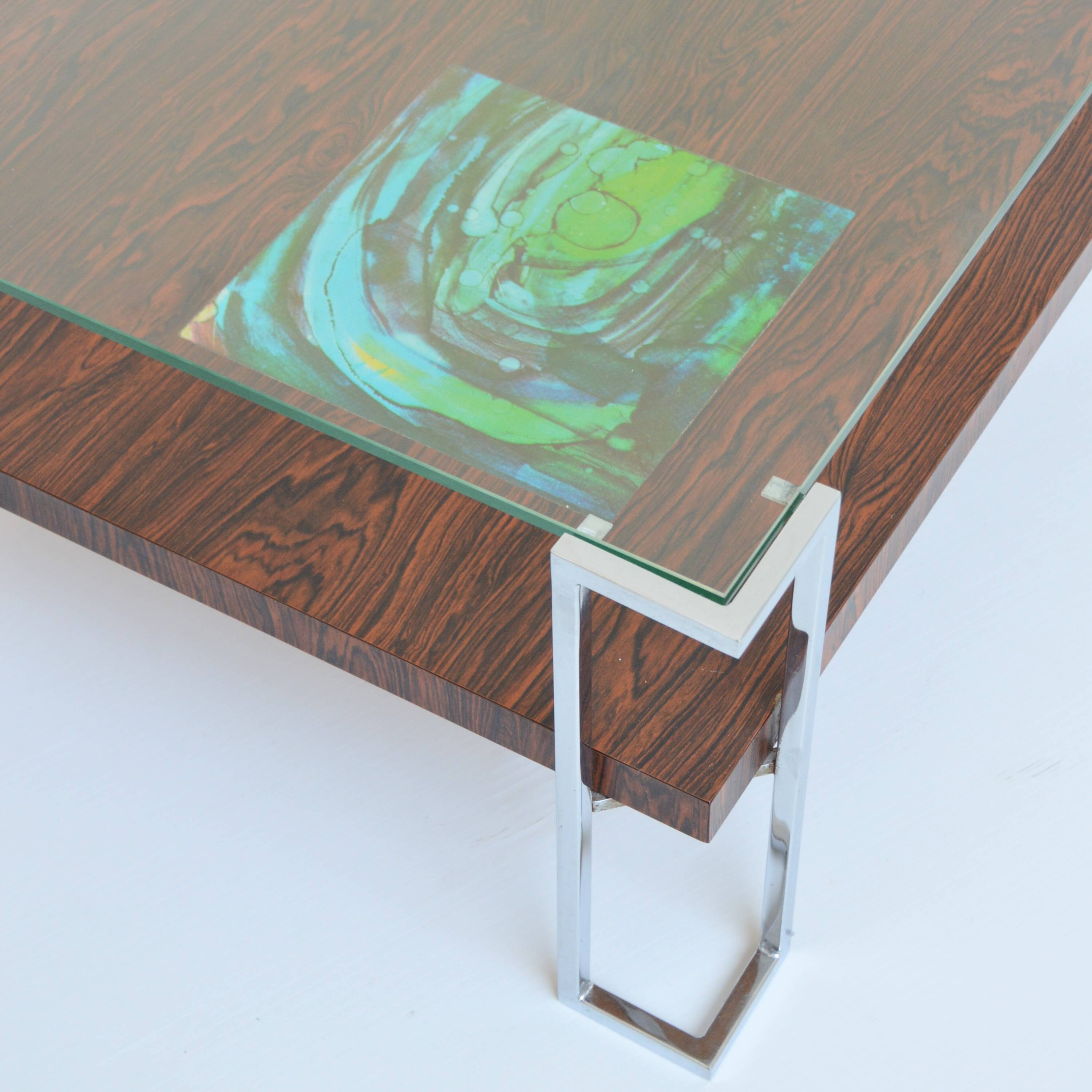 Double tray coffee table Vintage design 1970s