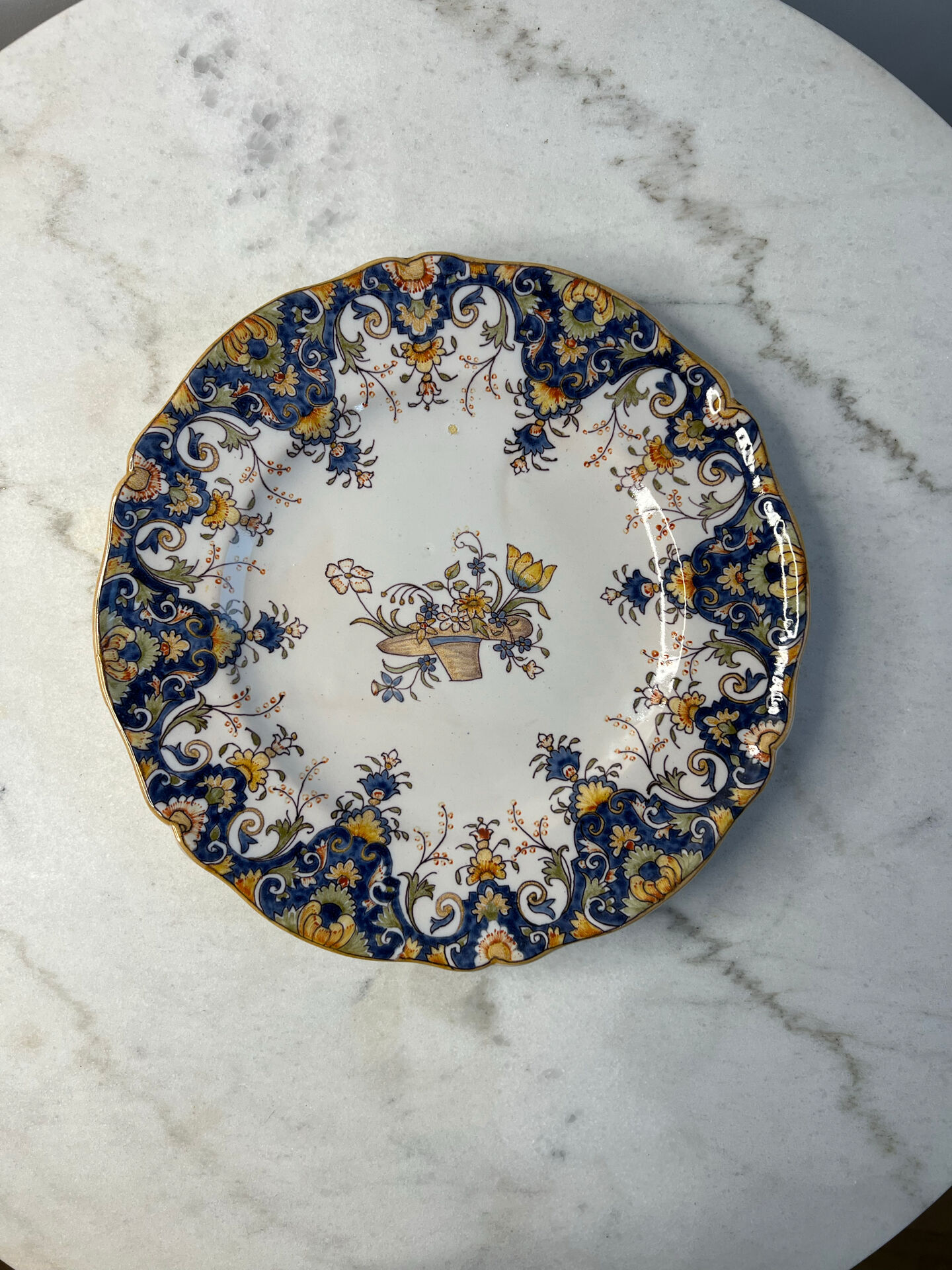 Ironstone plate Rouen 26cm
