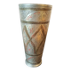 Antique engraved brass lassi glass – Indian artisanal bohemian vase